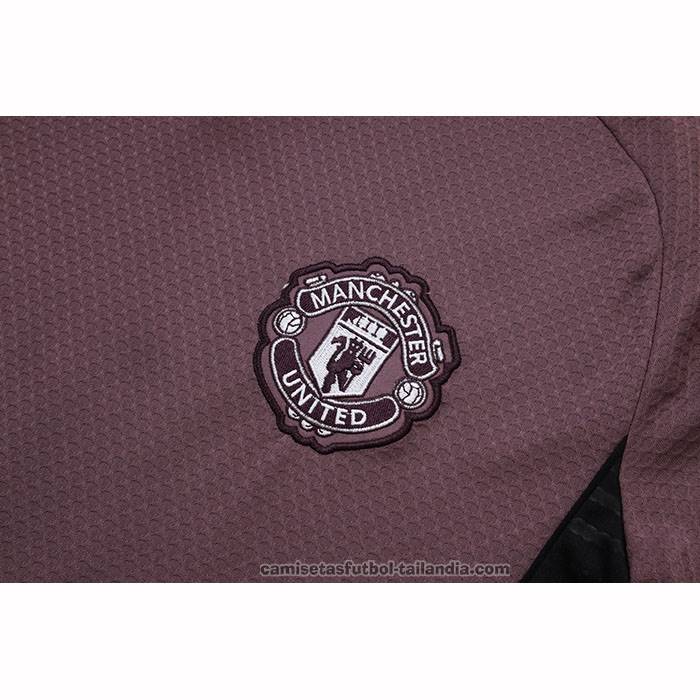 Chandal del Manchester United Manga Corta 25/26 Marron - Pantalon Corto